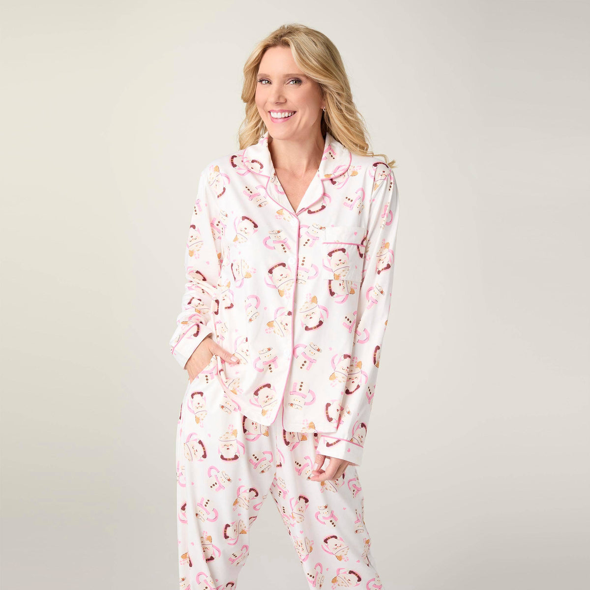Dreamland Top-Fall: Blush Santa / XXL
