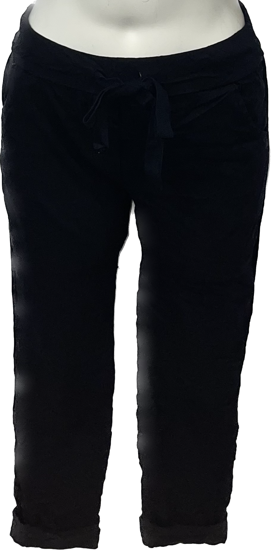 Ribbon Stretch Pants: Black / One Size (2-14)