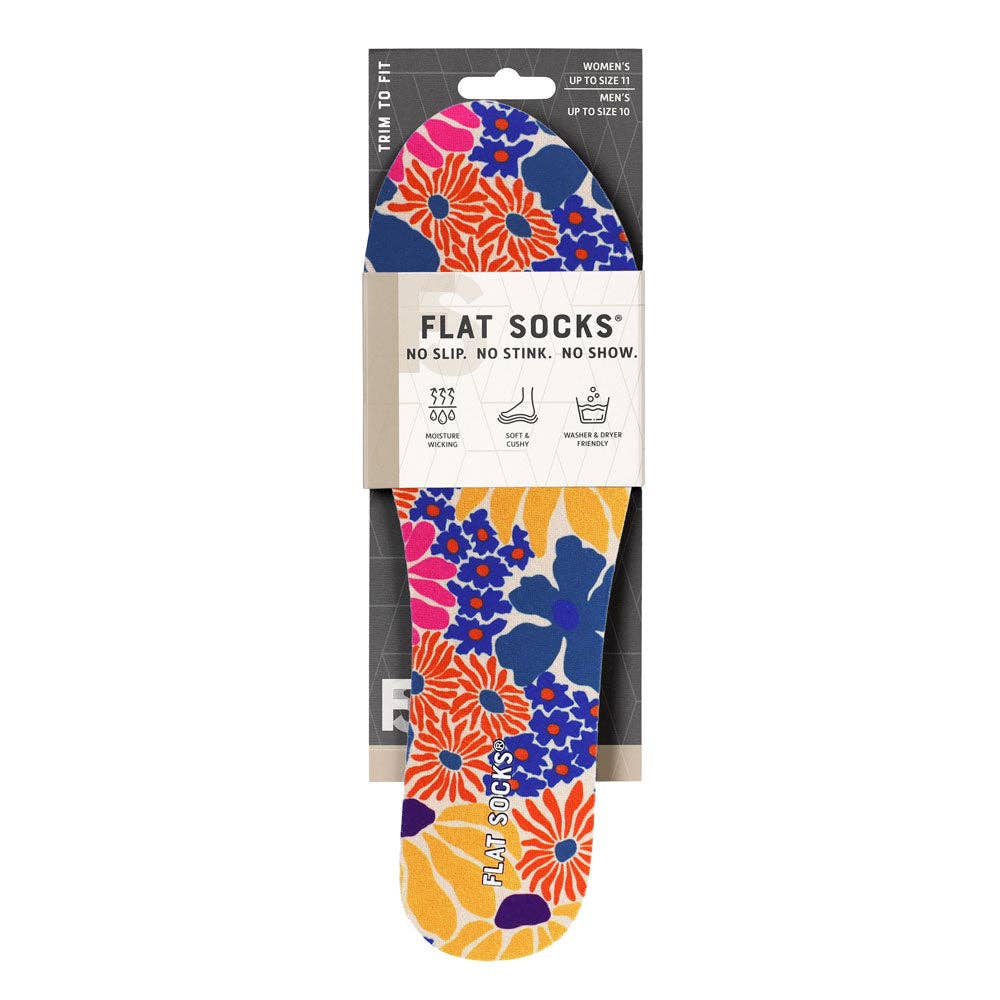 Groovy Bloom Flat Socks: Small