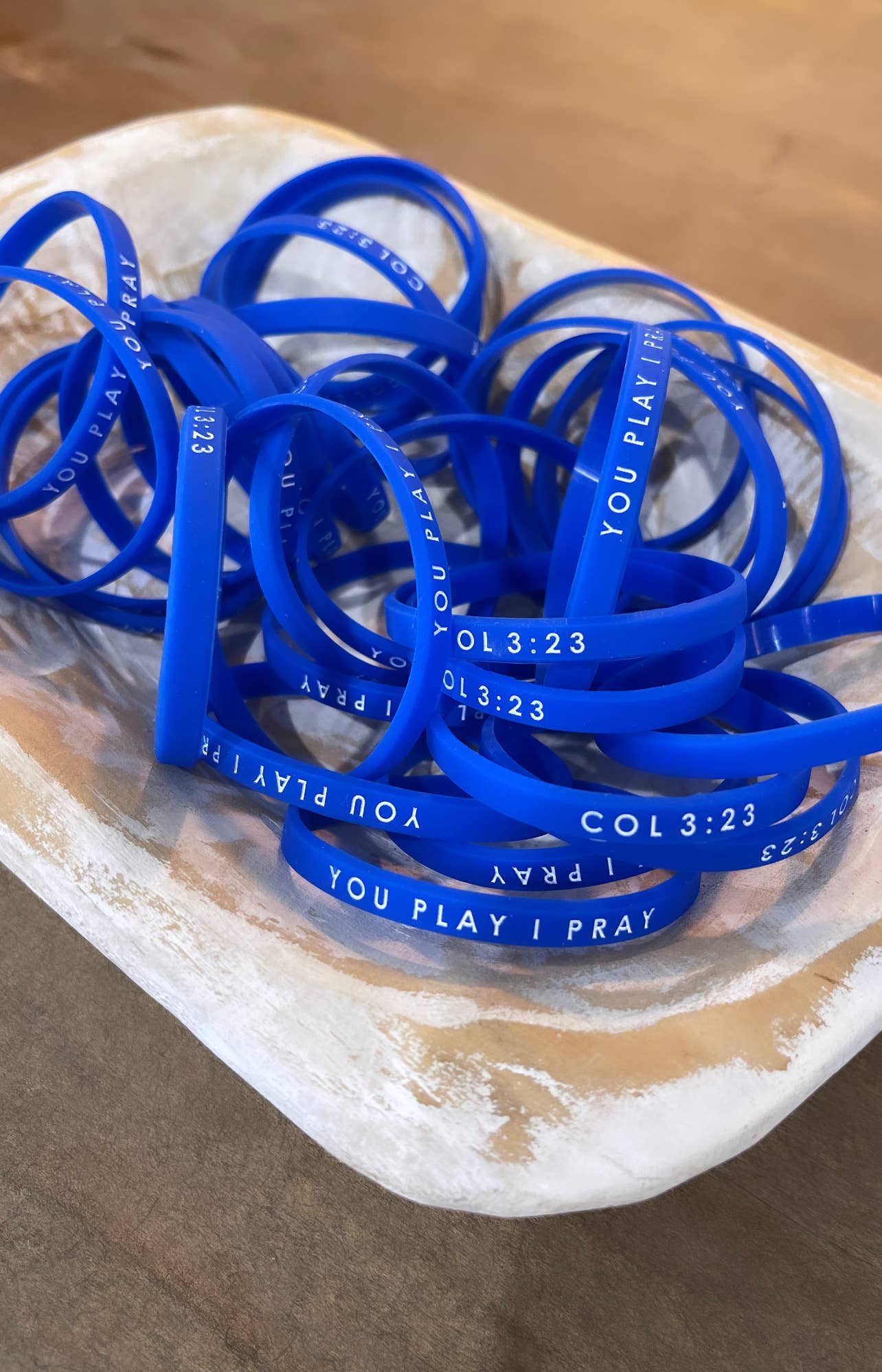  Blue Team Spirit Bracelets Adult