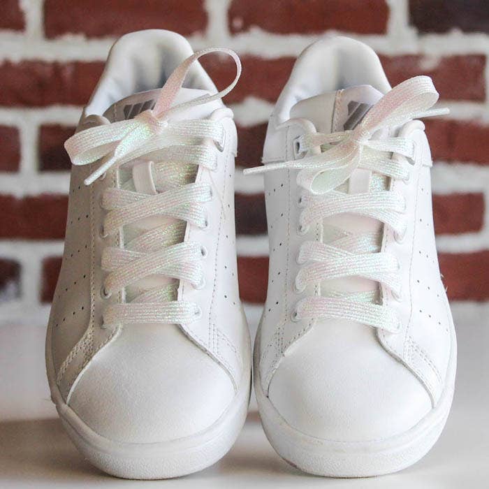 White Glitter Laces