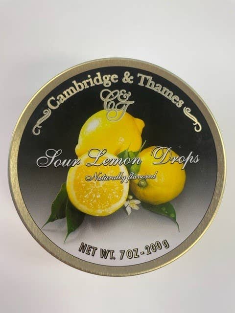 Cambridge & Thames Hard Candy 7oz Tins: Sour Lemon Drops