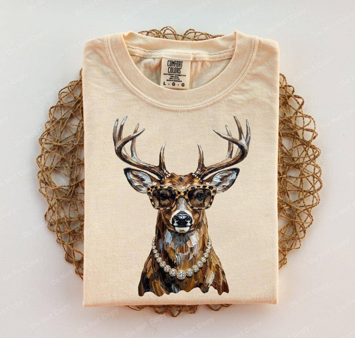 Glam Whitetail Deer DTF Heat Transfer: Adult
