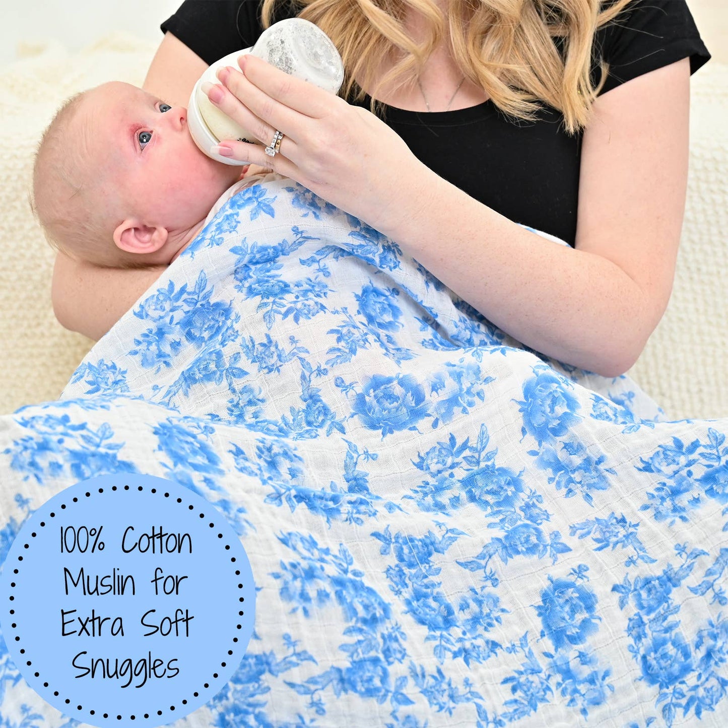 A Peony For Your Thoughts Baby Muslin Swaddle Blanket