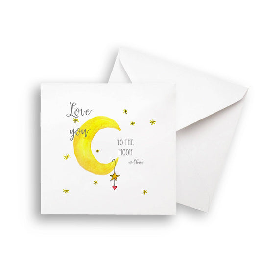 Love You to the Moon Notecard