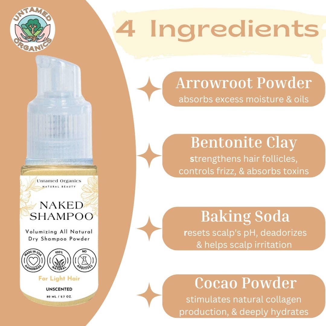 All Natural Dry Shampoo Powder | 2.7 oz: Light