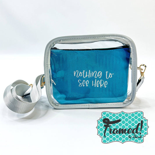 Clear Stadium Crossbody + 'Nothing to See Here' Accessory Bag
