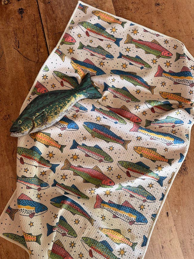 Kitchen Tea Towel Quick Dry | River Trout
