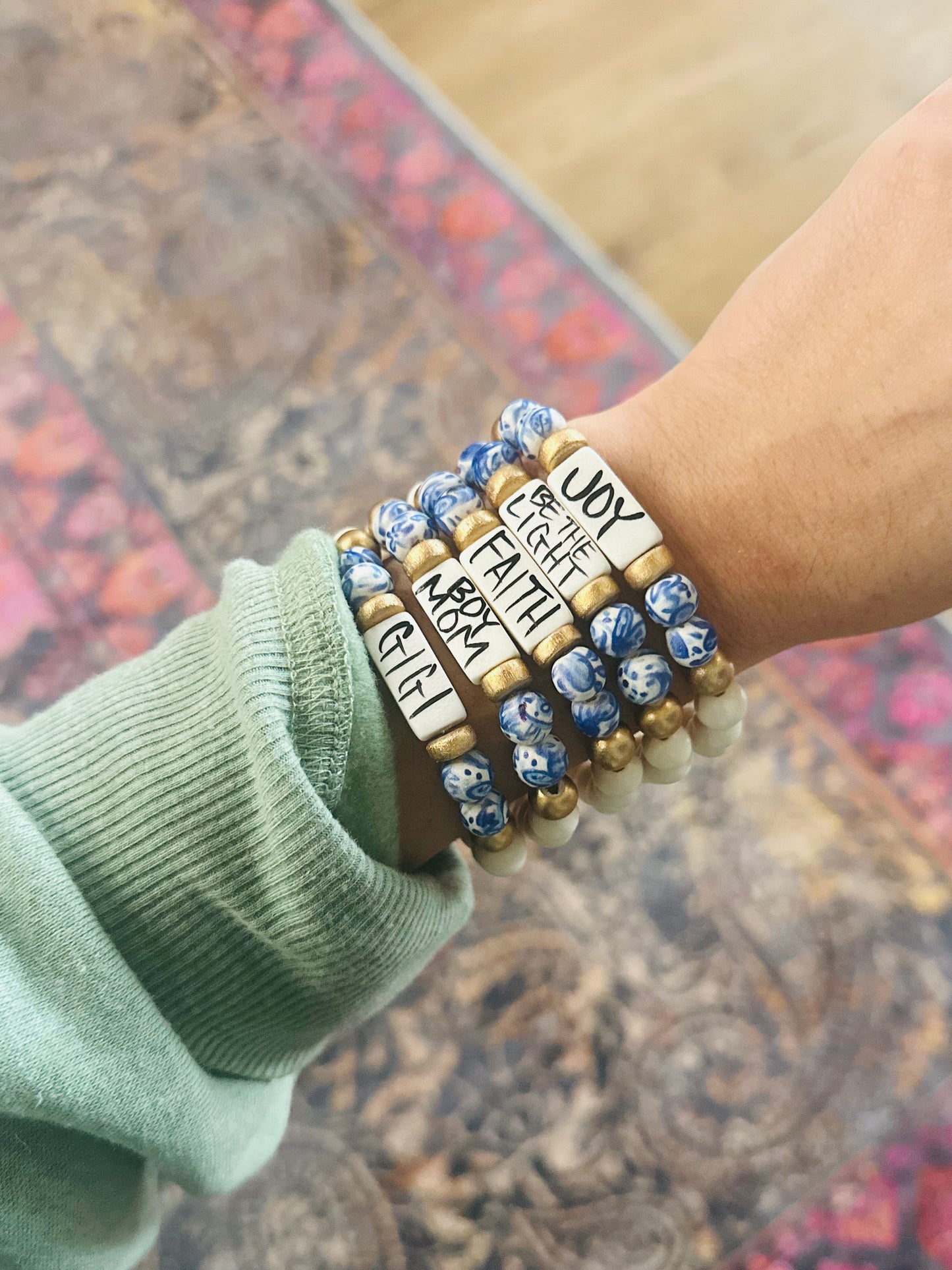 Affirmation Bracelet - Blue Gold