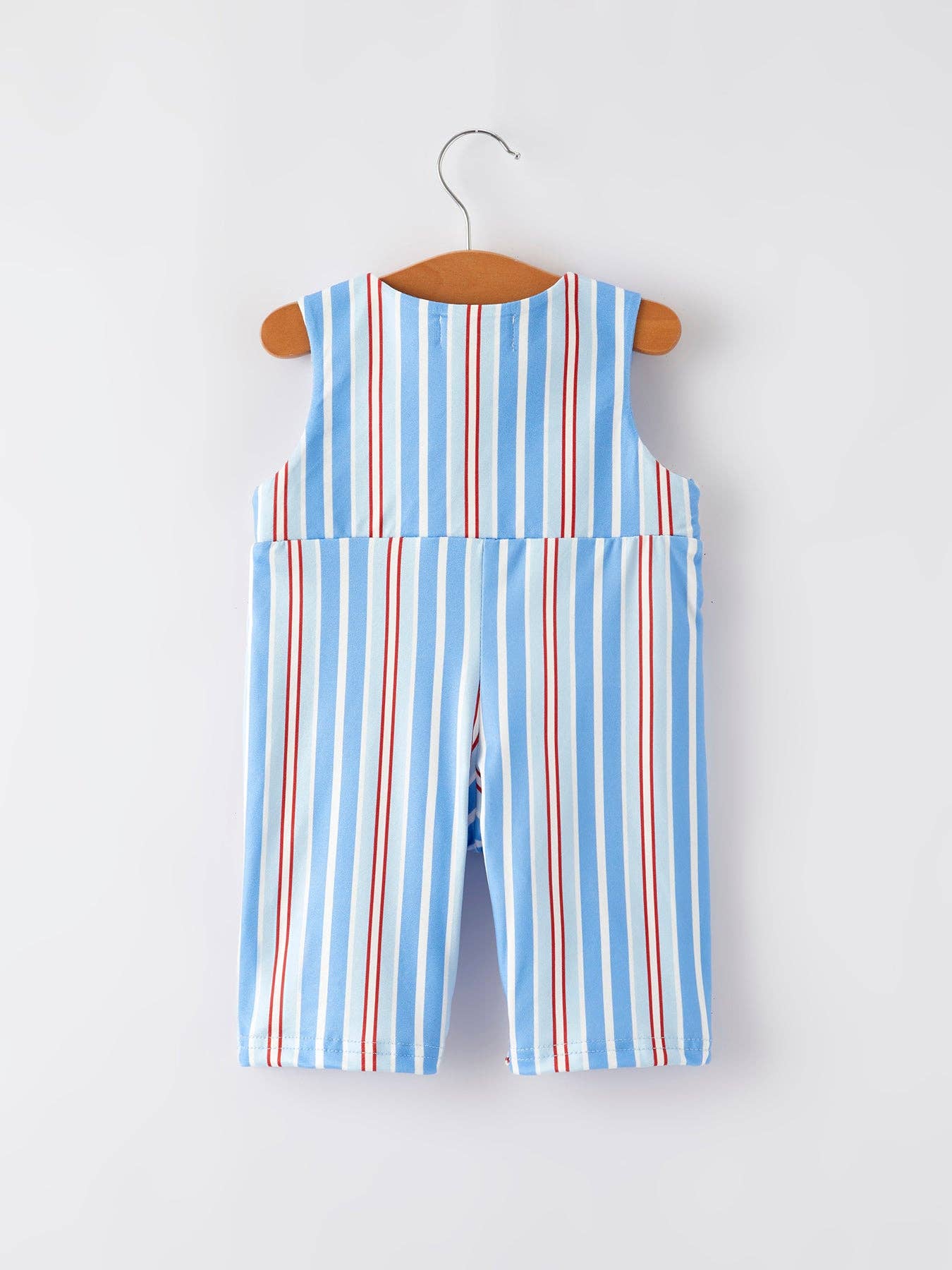 Ice Cream Striped Smocked Baby Boy Romper