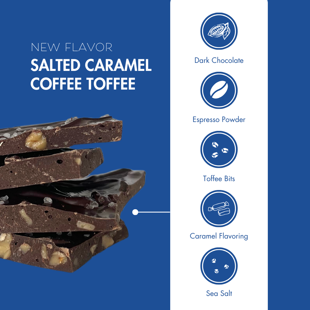 Salted Caramel Coffee Toffee Chocolate Bark - 4.2oz Bag