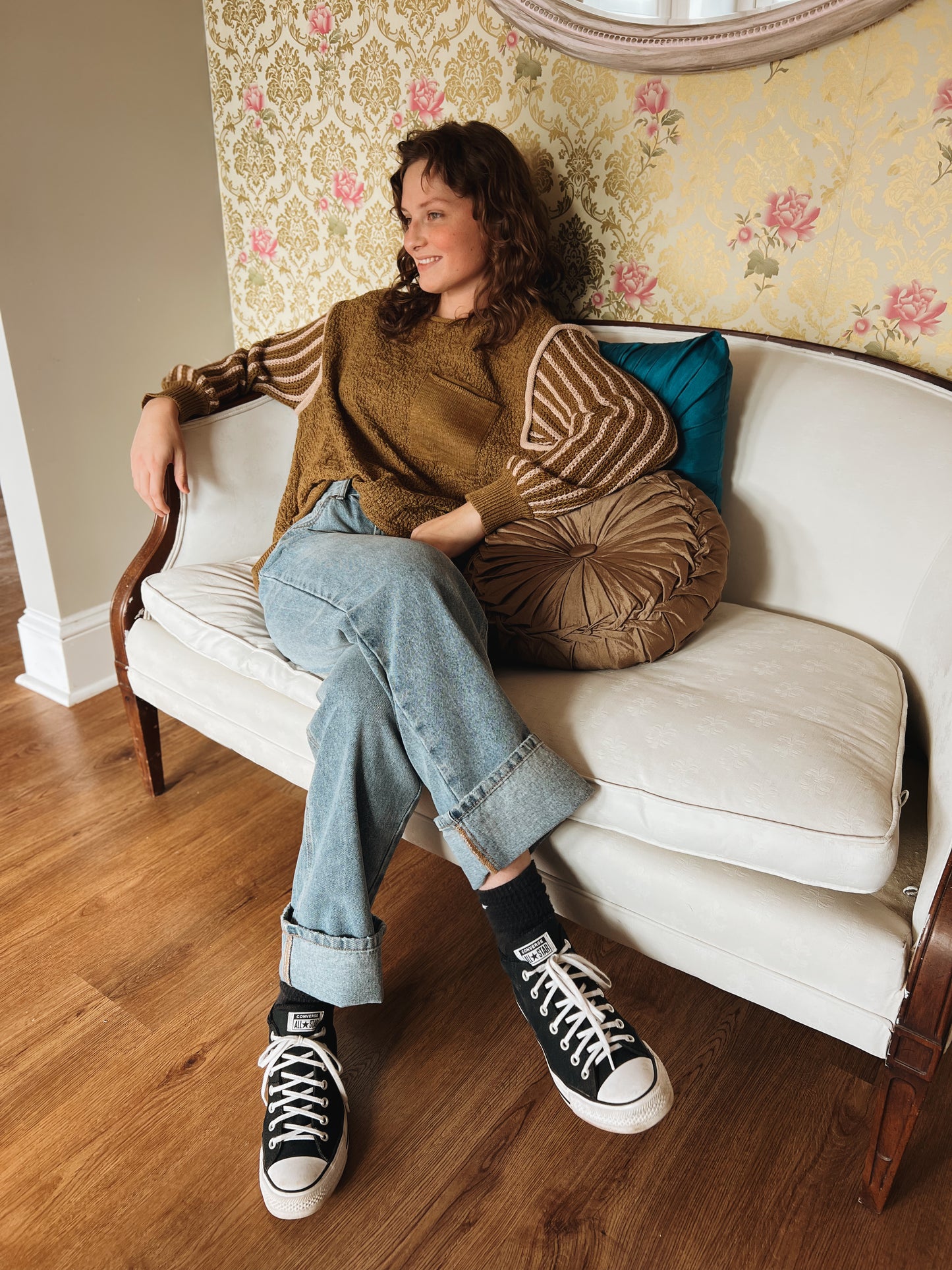 Boyfriend Fit Cuffed Leg Jeans