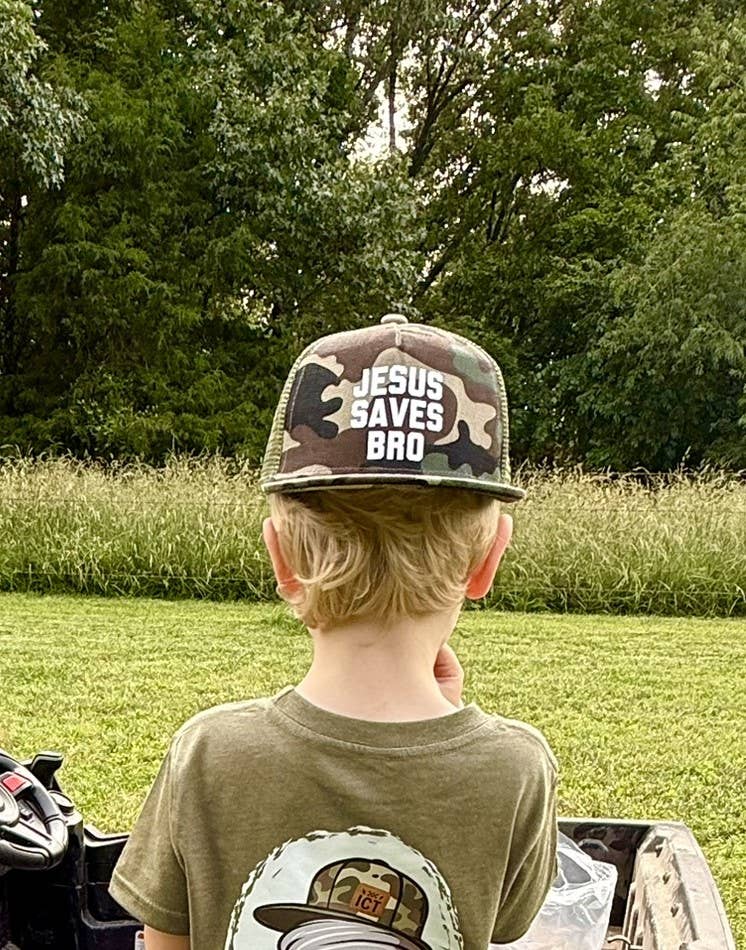 Youth Jesus Saves Bro Camo Hat