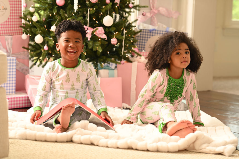 Girl's Pink Holiday PJ's