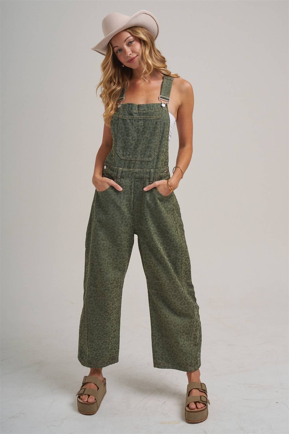 Vintage Leopard Overall Jumpsuit