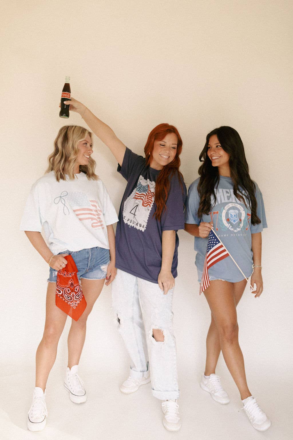Navy US Stamp Tee