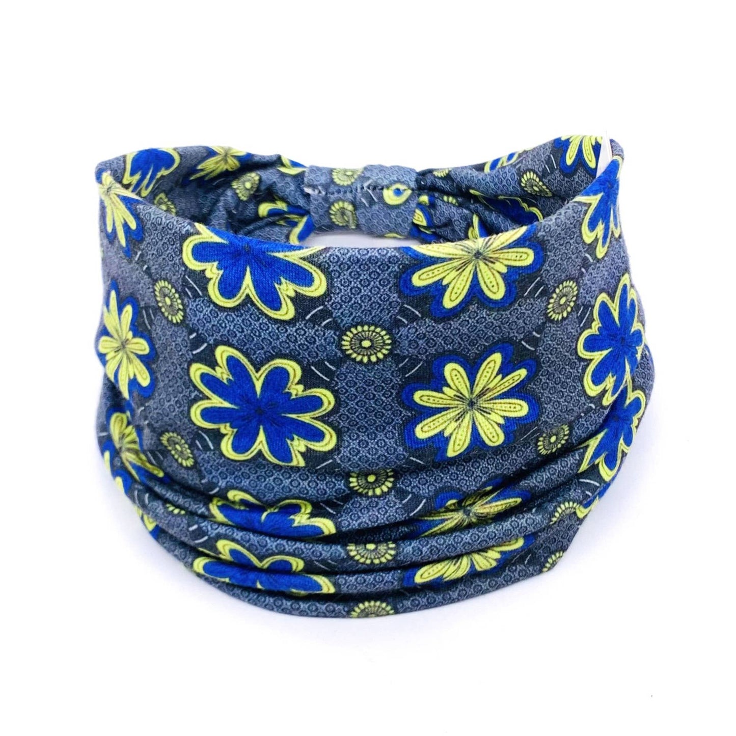 Electric Blue Floral Boho Headband