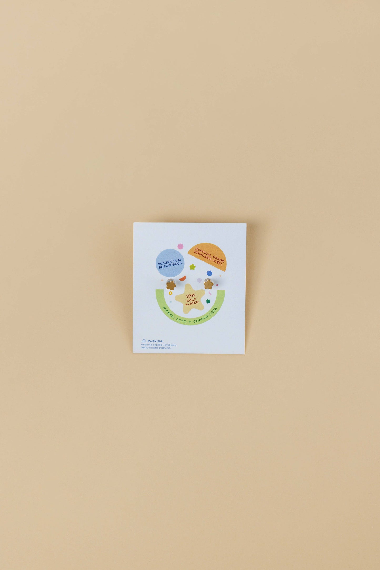 Bumble Bee Enamel Flat Back Kids Earrings