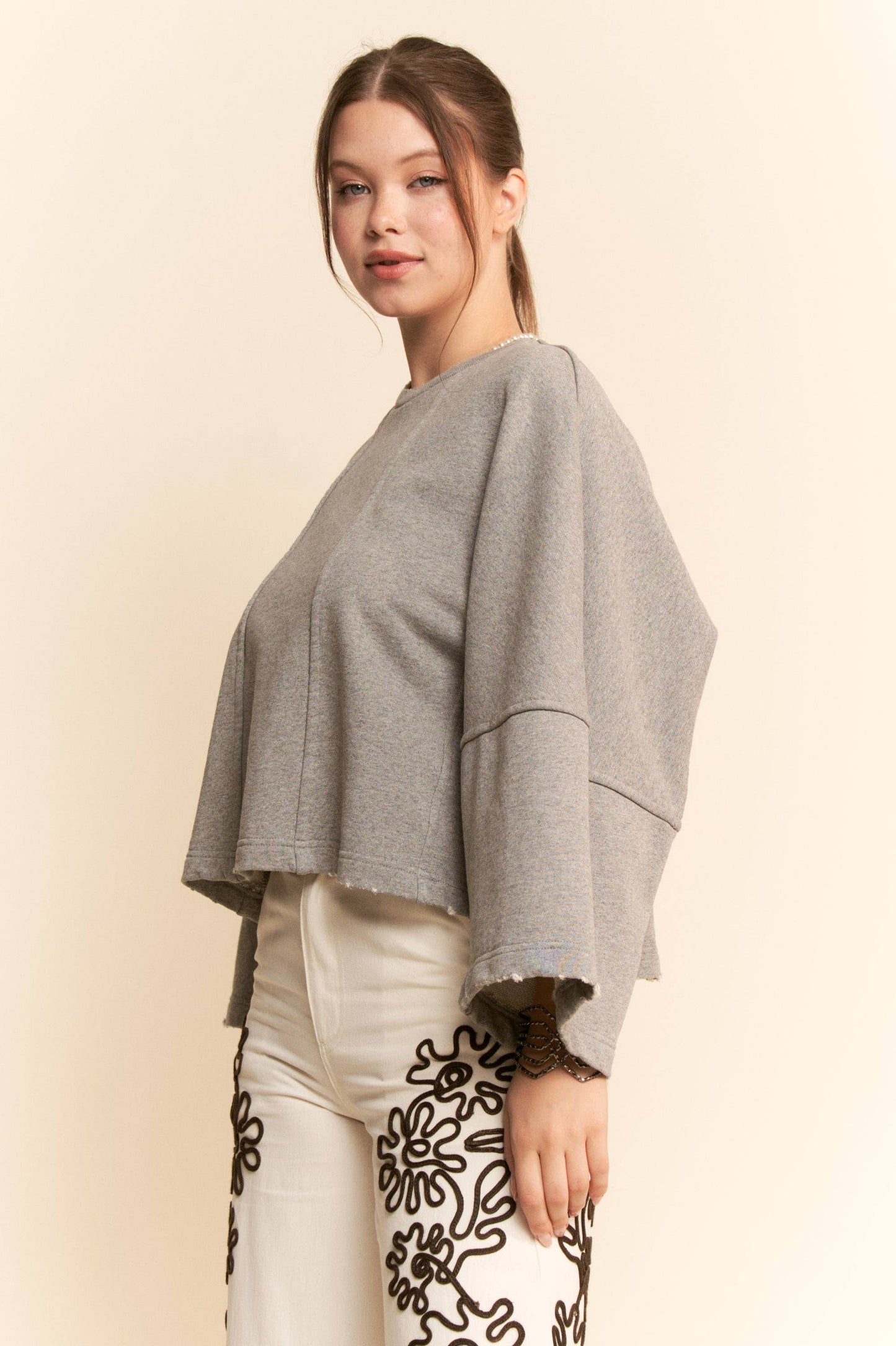 Oversized Bell Sleeve Sweatshirt