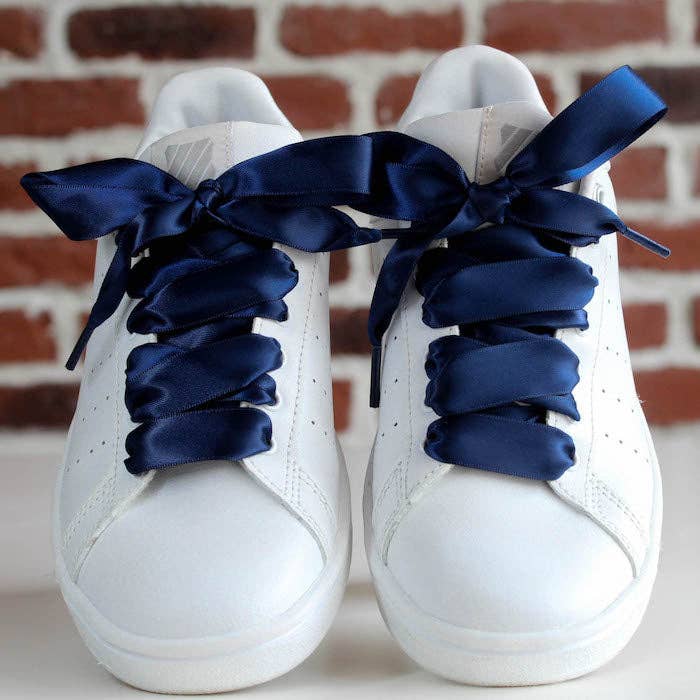 Navy Satin Laces