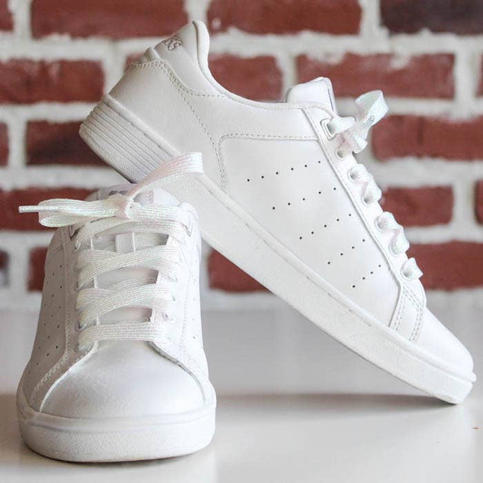White Glitter Laces