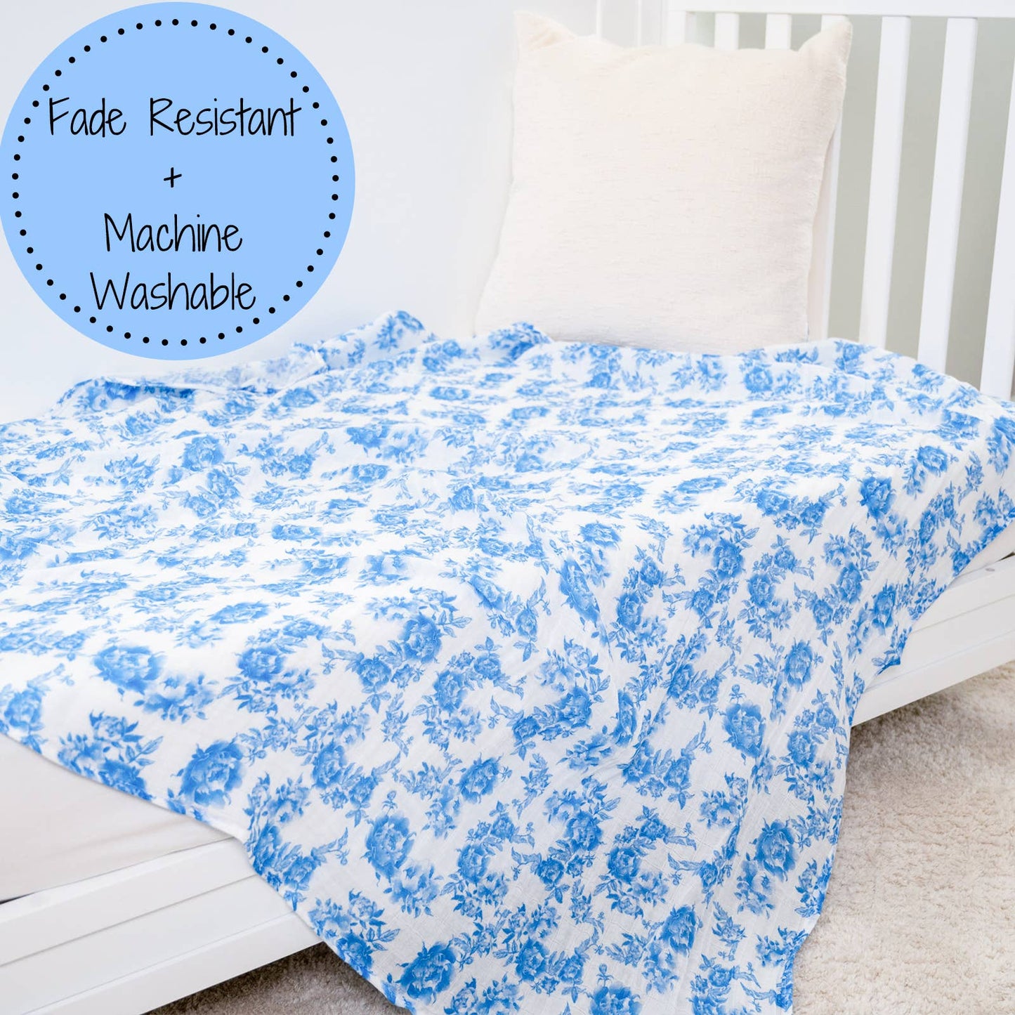 A Peony For Your Thoughts Baby Muslin Swaddle Blanket