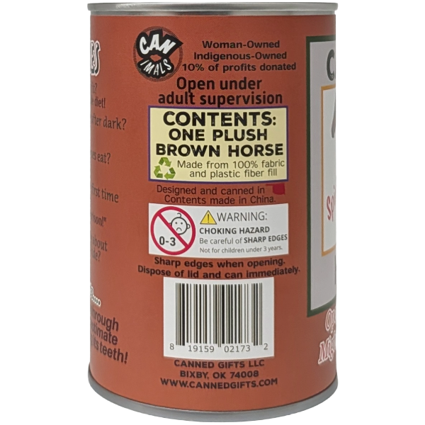 Spirit the Canned Horse: Foil Lid