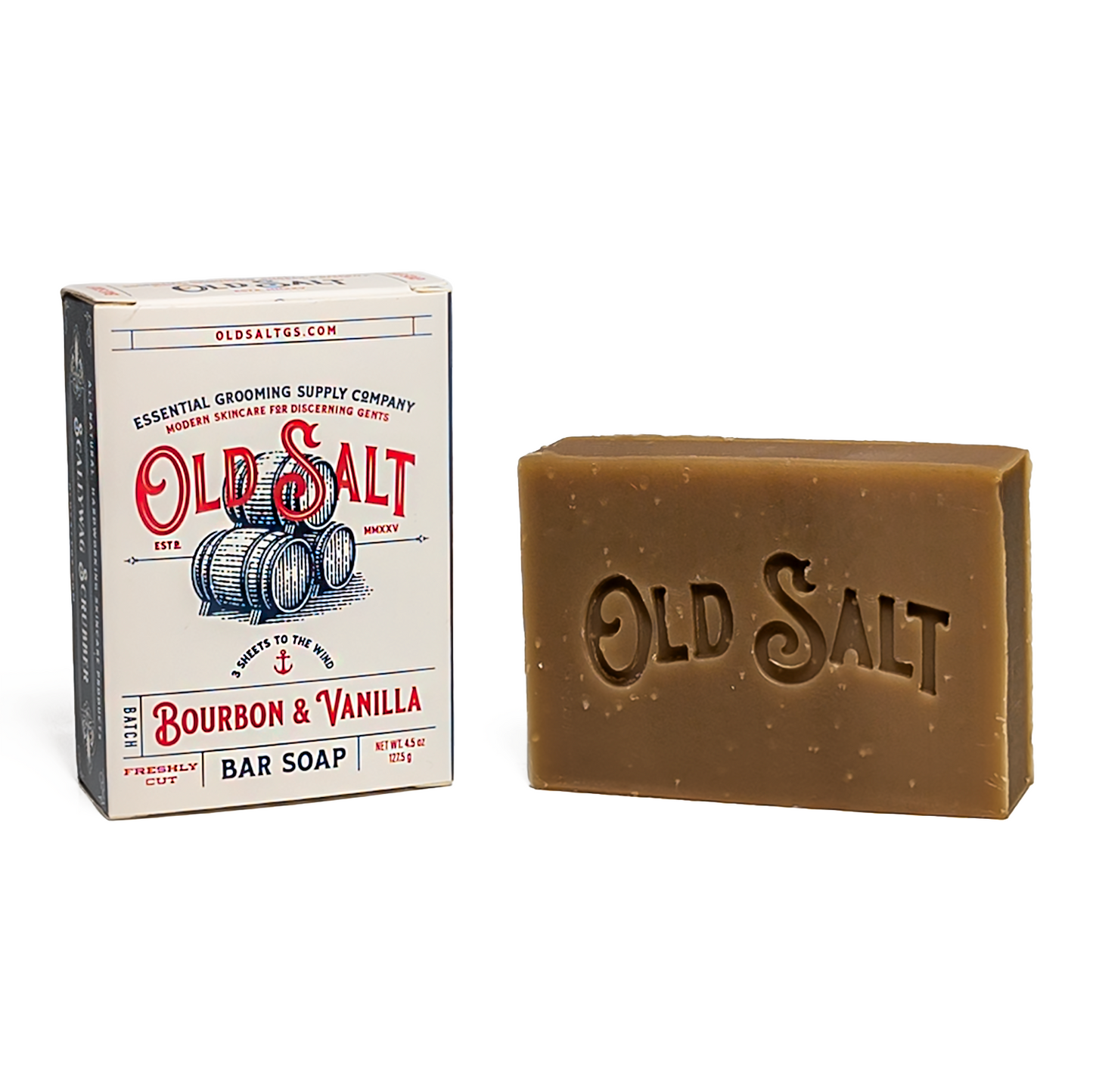 Bourbon + Vanilla Bar Soap: Naked 4.5 oz