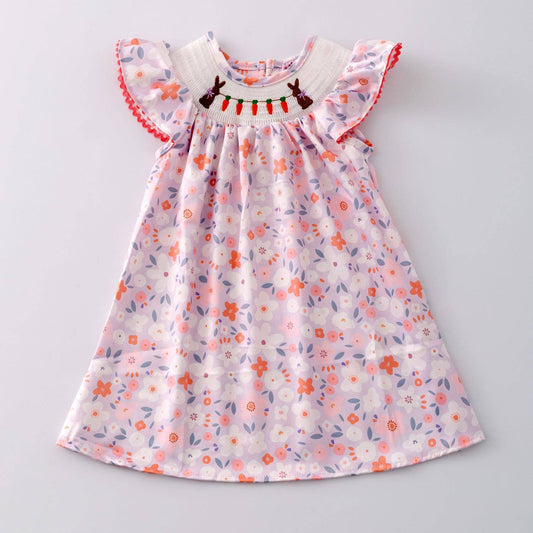 Carrot Patch Smocked Girls Dress Easter
