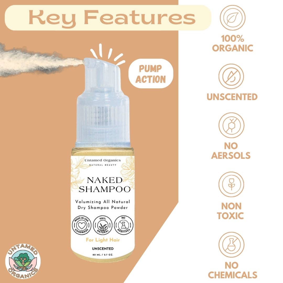 All Natural Dry Shampoo Powder | 2.7 oz: Light