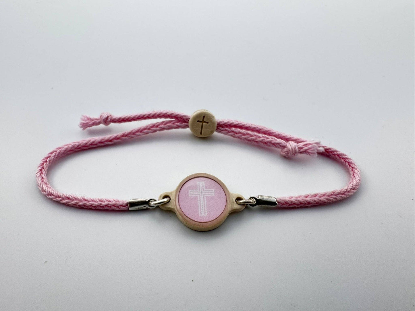Tap To Pray™ - Survivor Series Handmade Bracelets: Coral + Cross