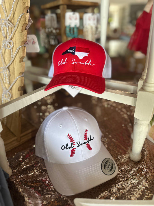 White Baseball Snap Back Hat - Adult