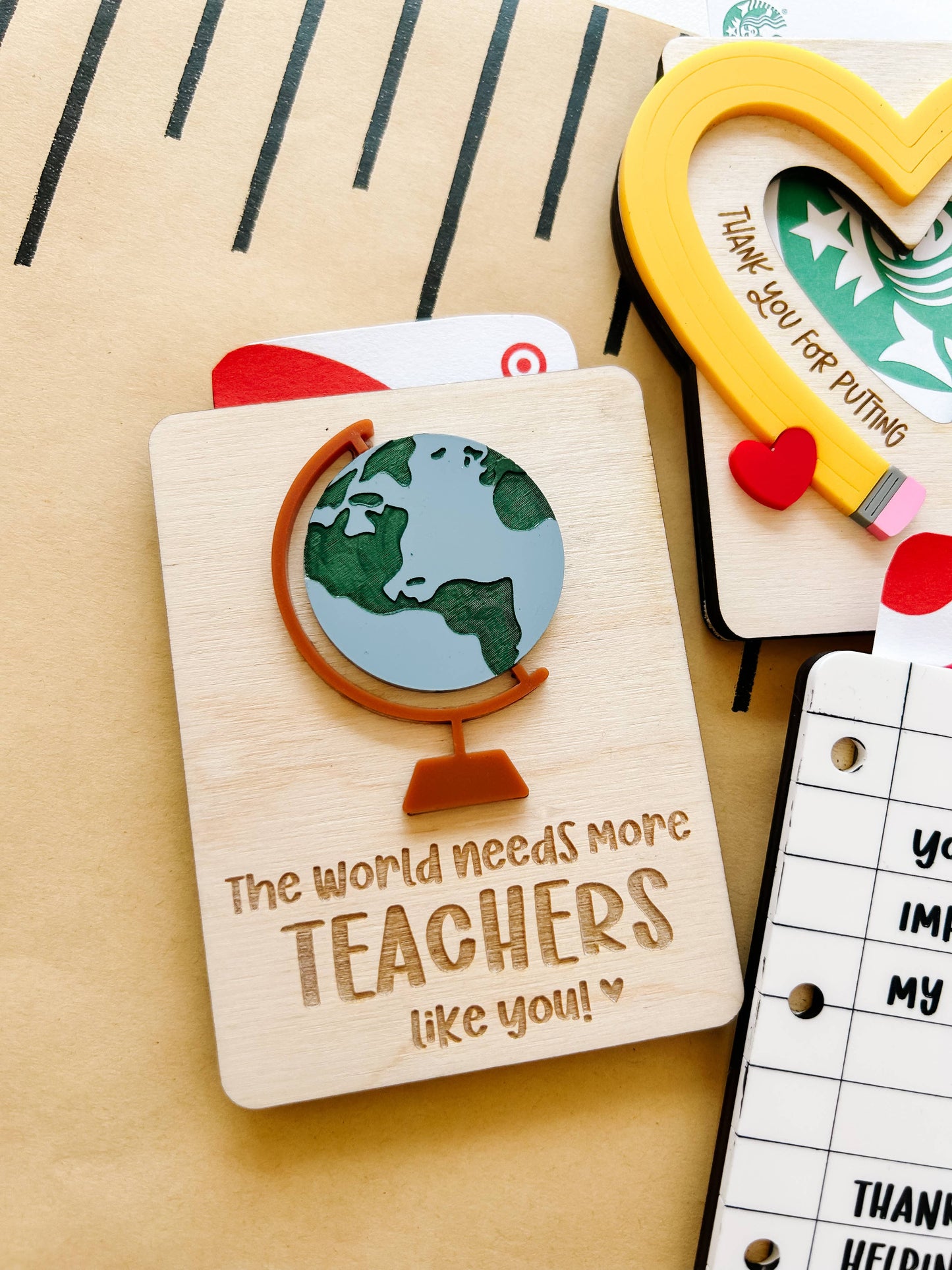 Teacher Giftcard Holder: Pencil Heart
