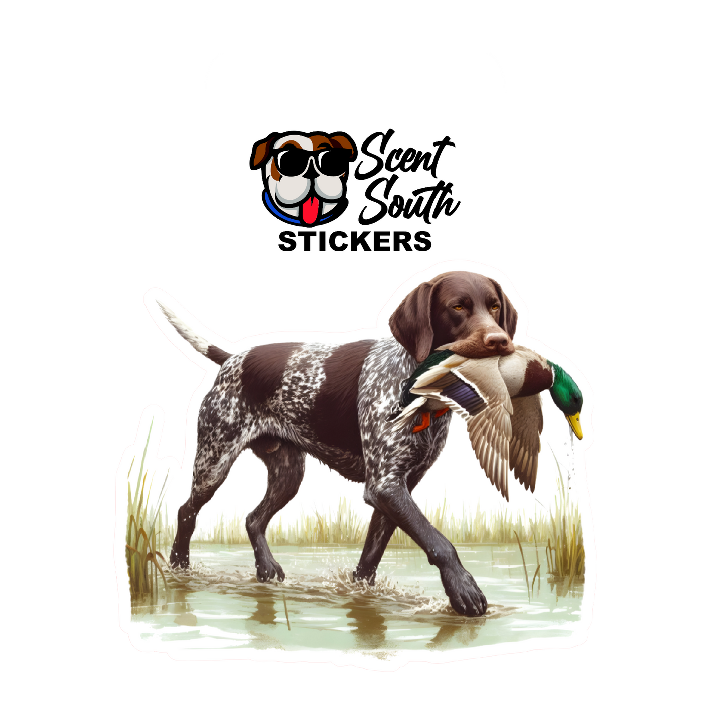 Duck Dog Sticker