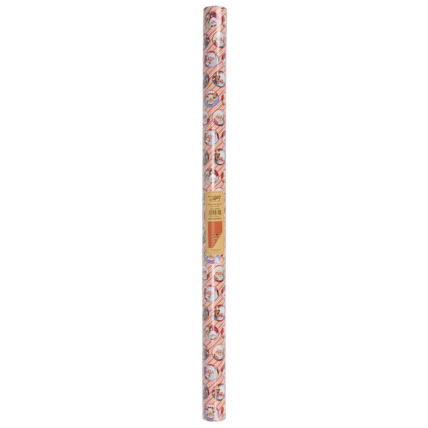 Retro Santa Faces Gift Wrap