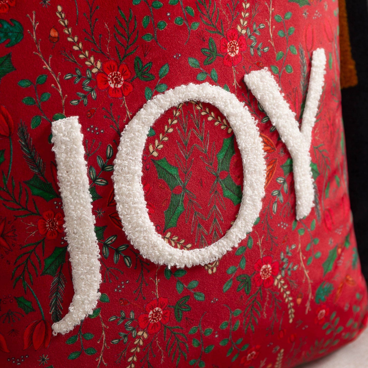 Holiday Joy Tufted Velvet Pillow