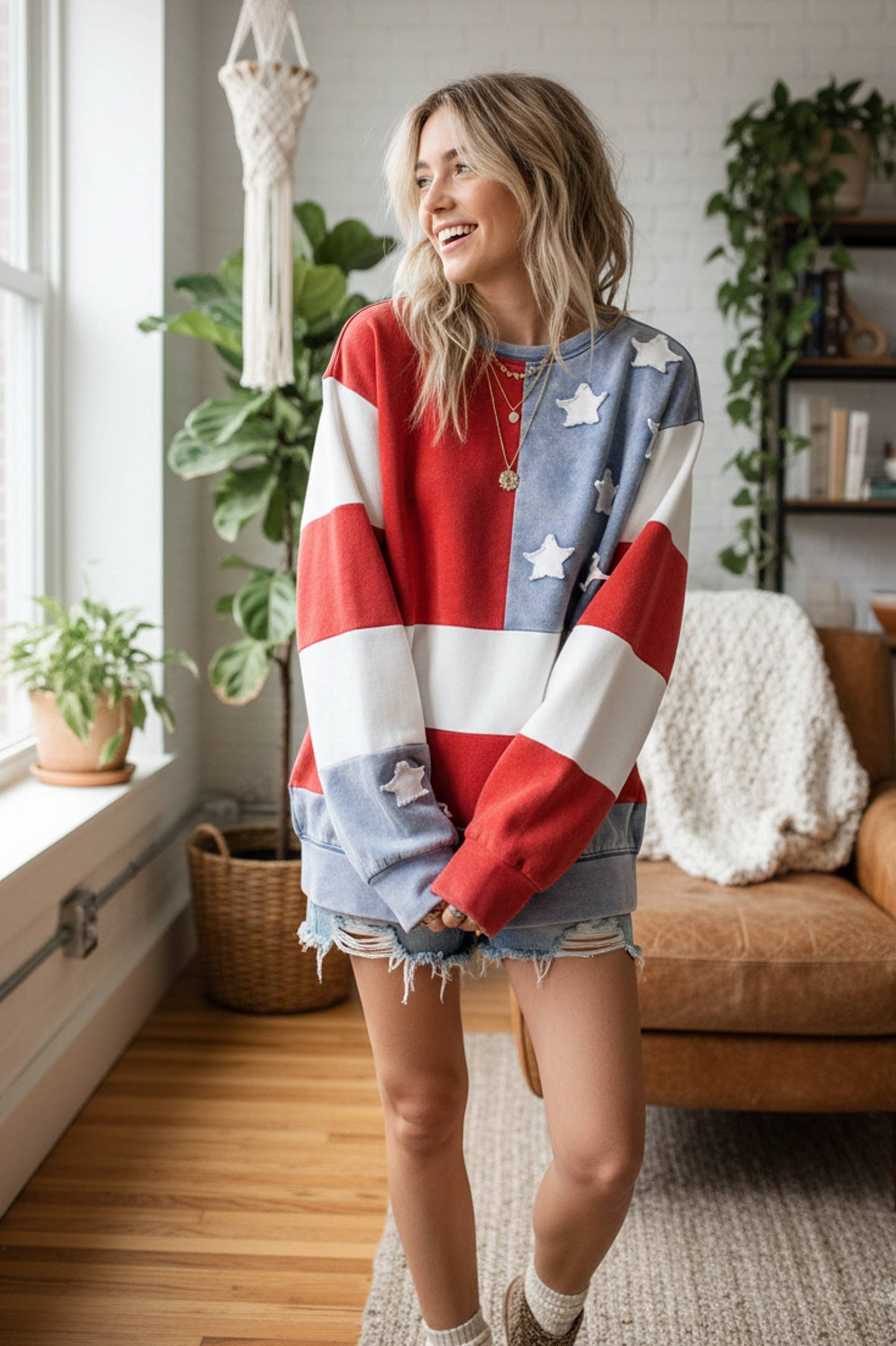 Mineral Washed Americana Sweatshirt