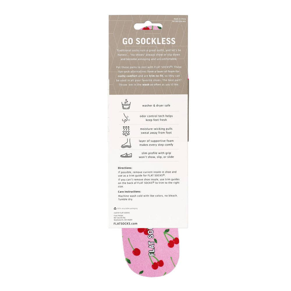 Cherry Darling Flat Socks: Small