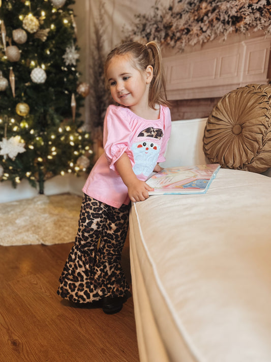 Pink Leopard Santa Set