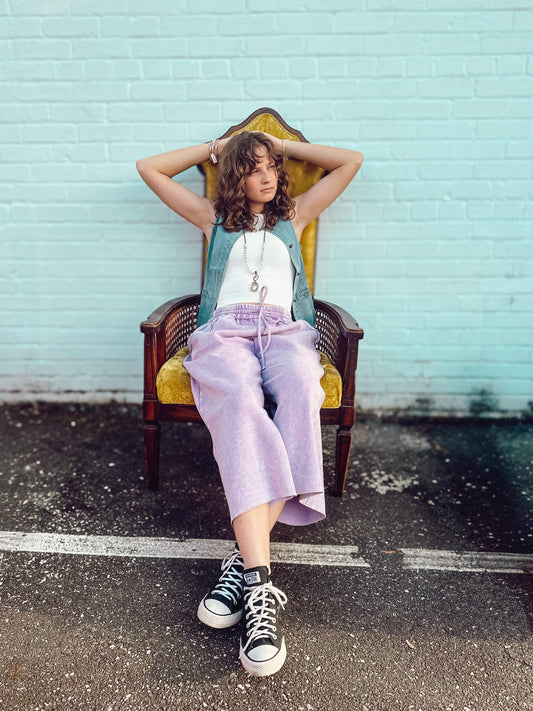 Acid Wash Lavender Pants