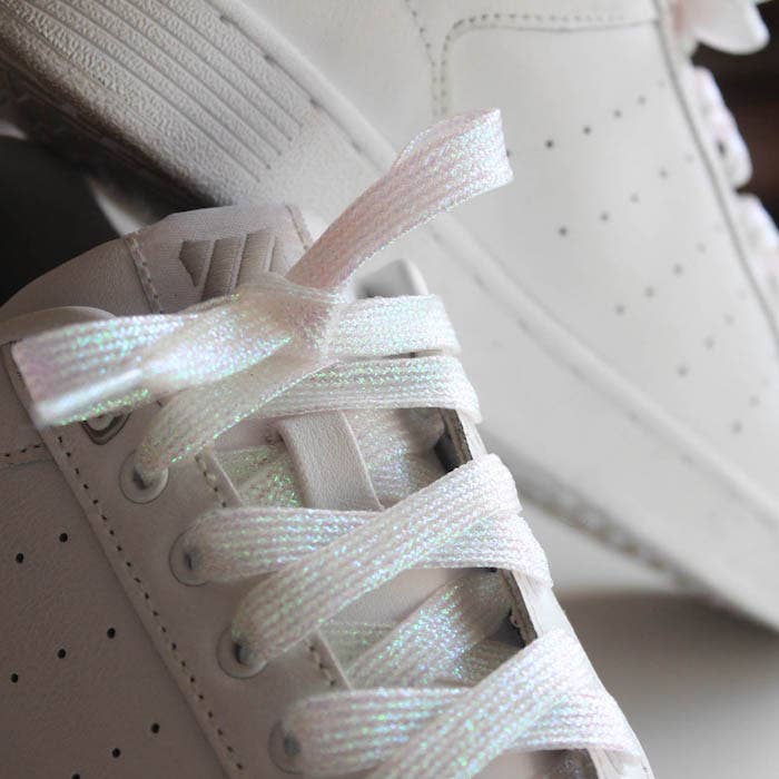 White Glitter Laces