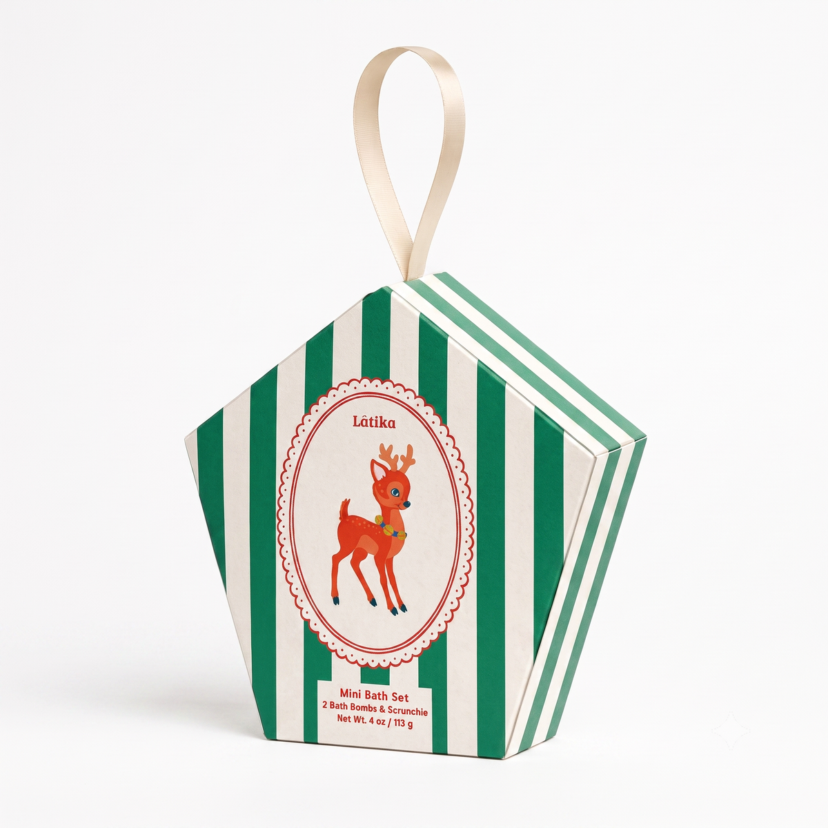 Mini Bath Bomb Ornament Set - Baby Deer Christmas Gift Box