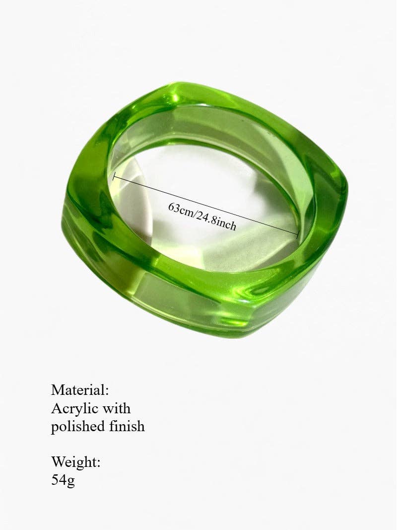 Colorful Holographic Bead Resin Bangle Dopamine N6A225: B03