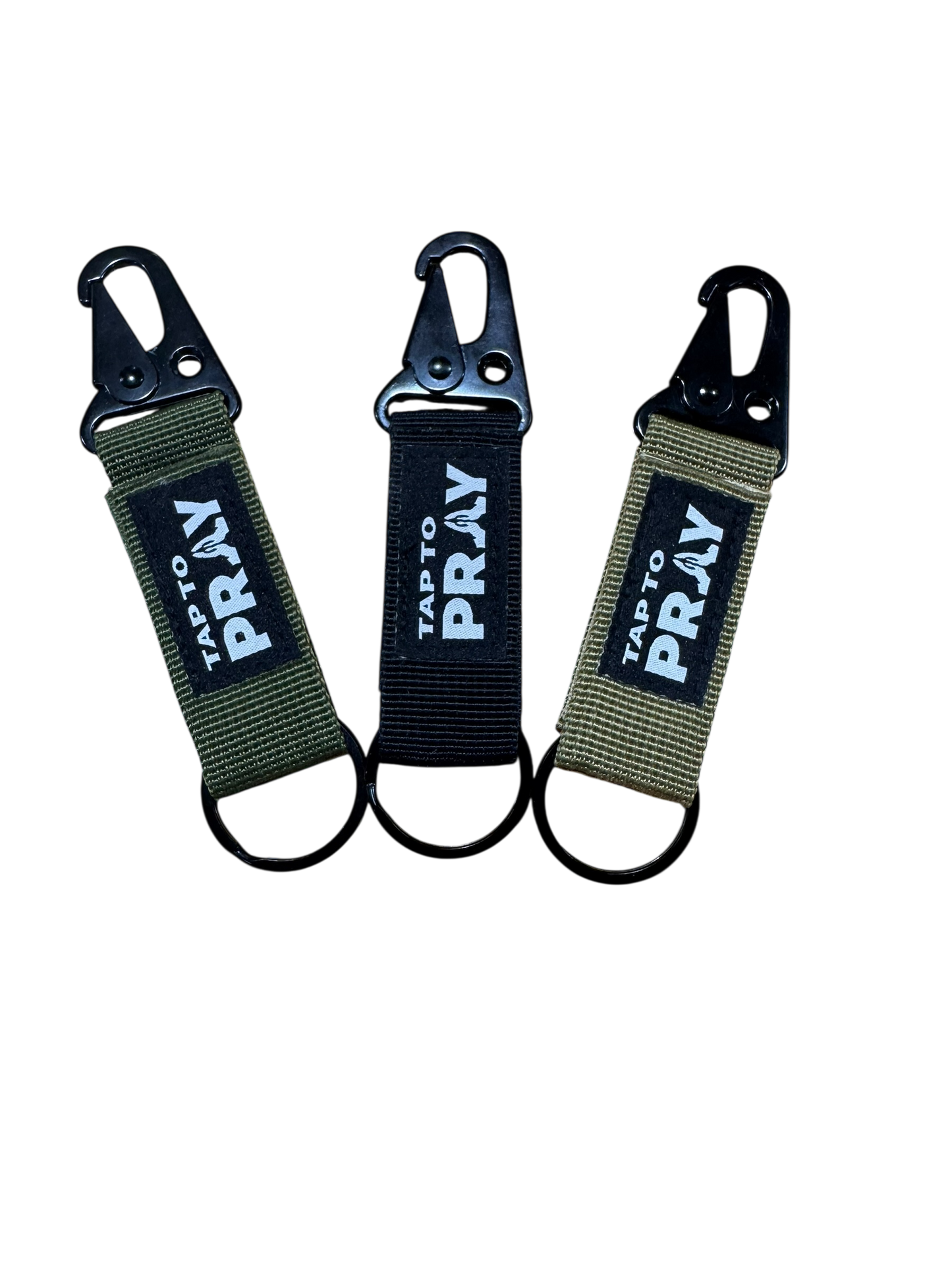 Tap To Pray™ - Tactical Carabiner Keychain: Black