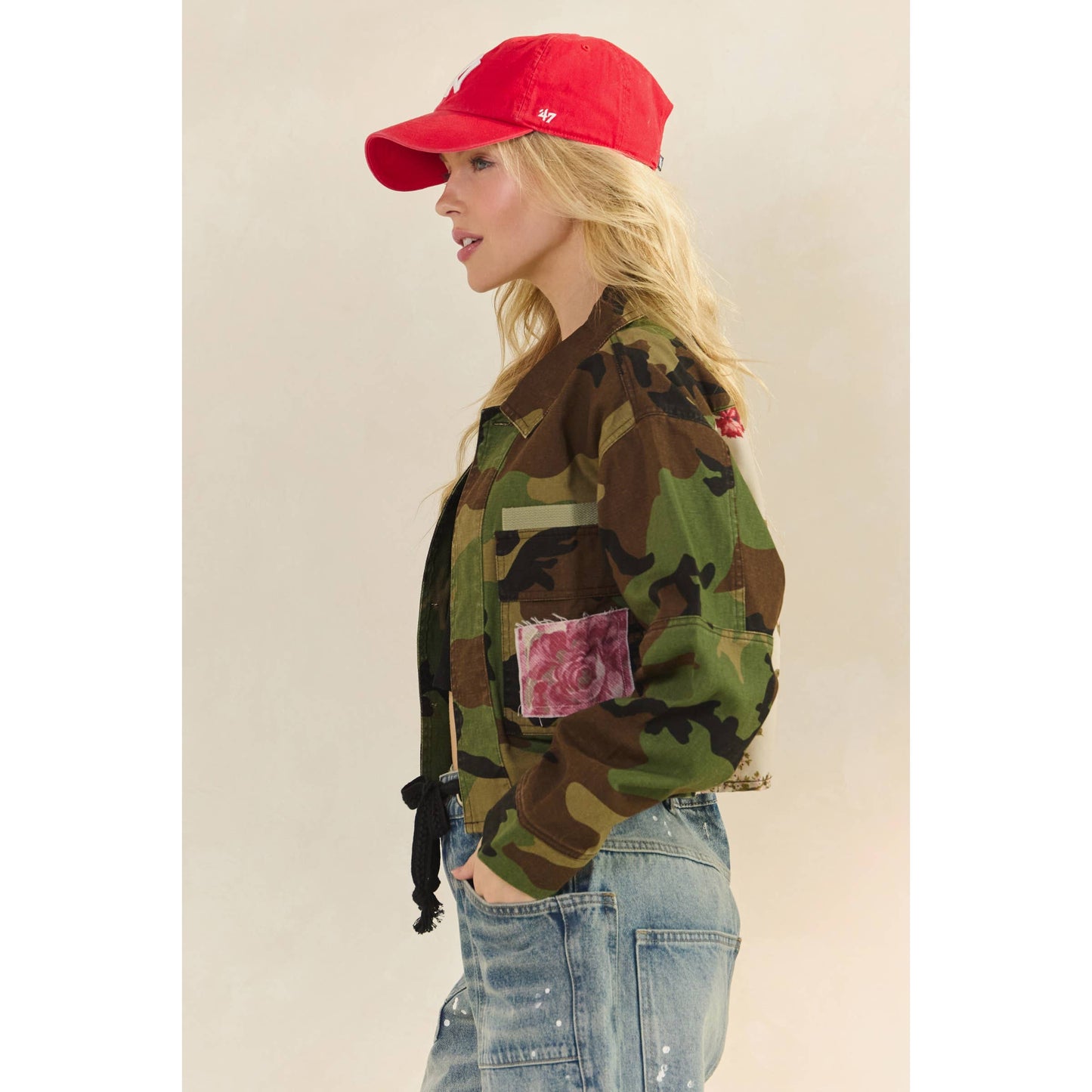 Camo Floral Contrast Jacket