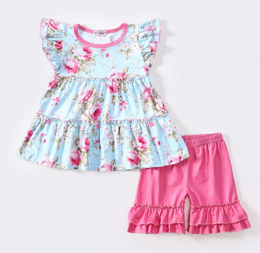 Rosy Aqua Girls Set