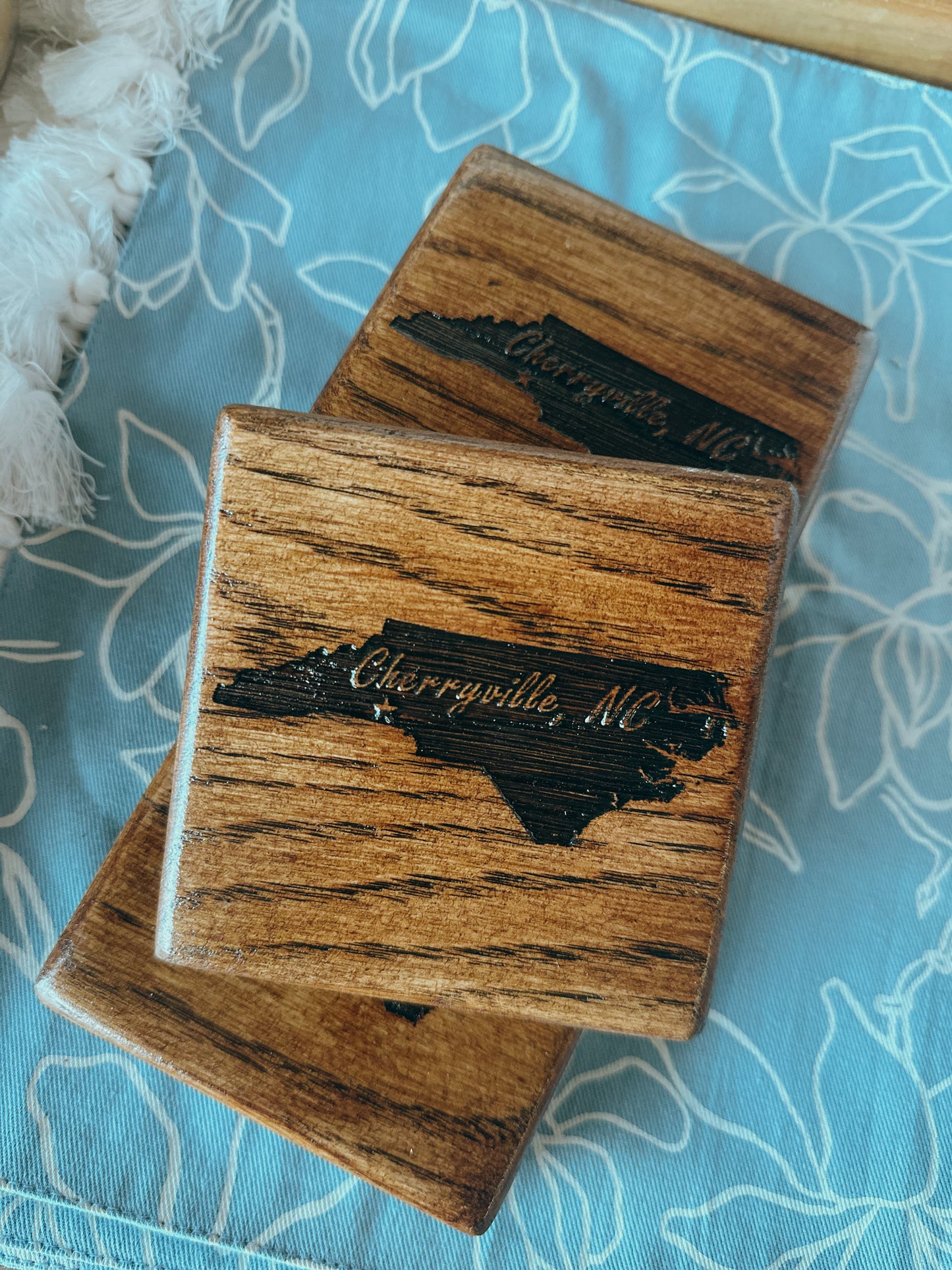 Oak Cherryville Coasters - Lanes Woodworking