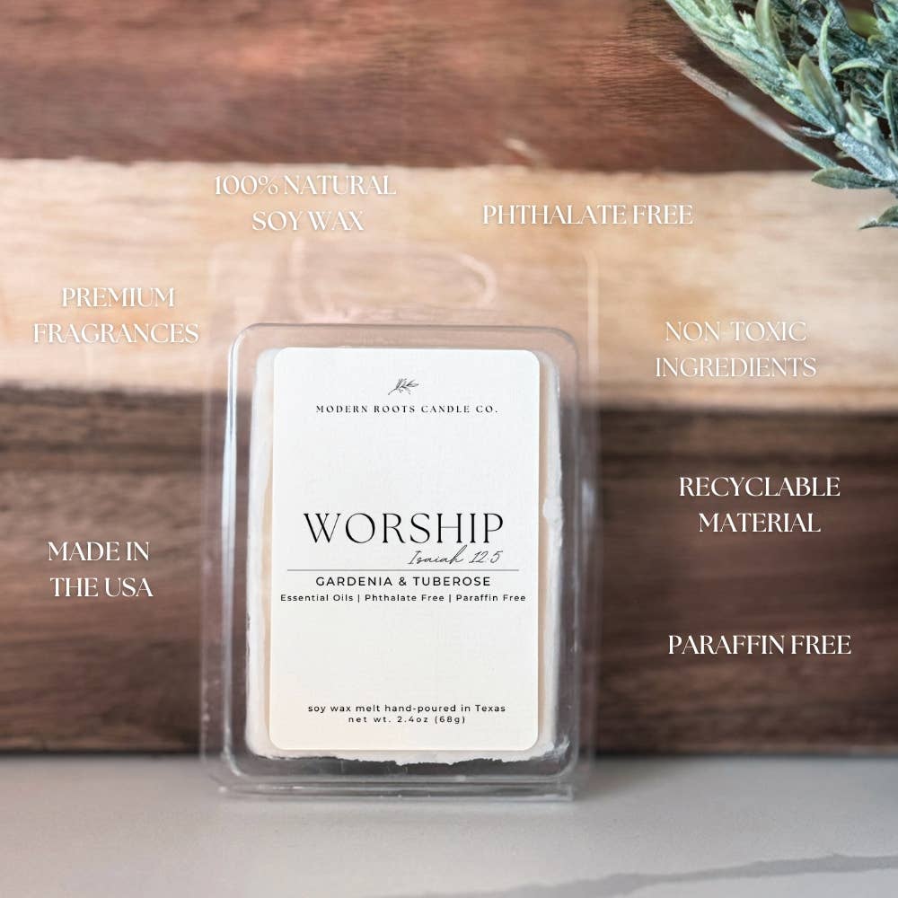 Worship | Gardenia & Tuberose | 2.4 oz. Soy Wax Melt