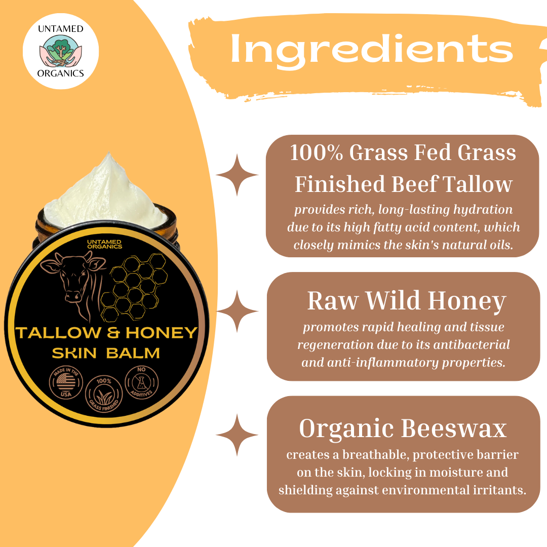 Grass-Fed Tallow & Wild Honey Skin Balm