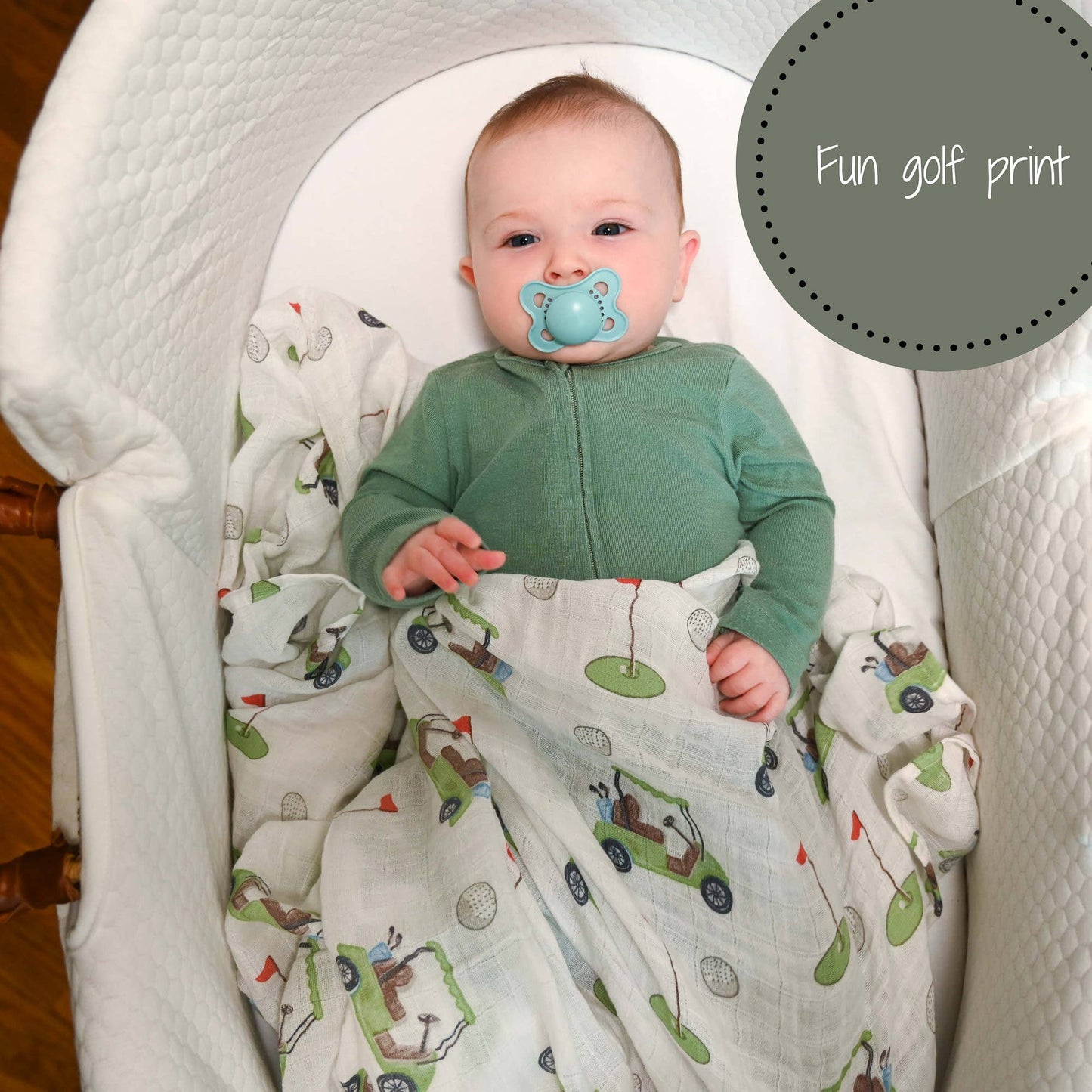 Golfing Around Muslin Swaddle